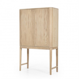 DULAP HARVEY - DIN LEMN DE STEJAR SI FURNIR [FSC] - NATURAL - 90(L) x 150(h) x 40(l) - Img 3