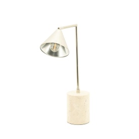 LAMPĂ DE MASĂ LUMINA - ARGINTIE - 21(L) x 12(l) x 50(h)