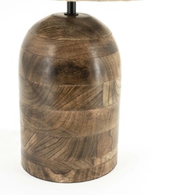 LAMPADAR GADJA MARE - LEMN ȘI IUTĂ - NATURAL - 25(L) x 25(l) x 78(h) - Img 2