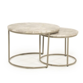 MASĂ DE CAFEA - ALVAR (SET DE 2) - 45/60(L) x 45/60(l) x 35/41(h) - Img 2