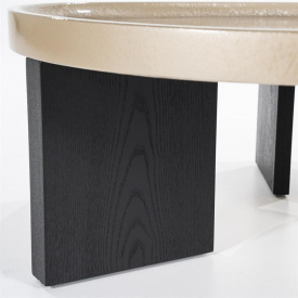 MASA DE CAFEA MAYSON - MDF / STEJAR FIN - BEJ / NEGRU - Ø90 x 35(h) - Img 4