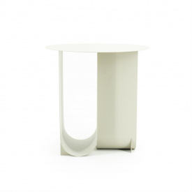 MASA LATERALA OTUS - METAL - ALB MURDAR - Ø45 x 45(h) - Img 1
