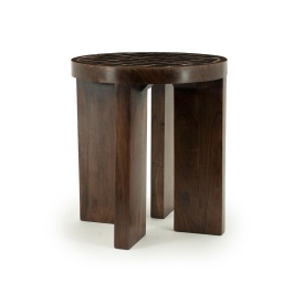 MASA LATERALA TILEDUP - LEMN DE MANGO SI CERAMICA - MARO - 40(L) x 40(l) x 45(h) - Img 2