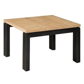 MASA LIDO - FURNIR DE STEJAR / METAL - NEGRU / NATURAL - 60(L) X 55(H) X 60(L) CM