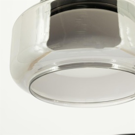 PIVOT CLUSTER DREPTUNGHIULAR - METAL SI STICLA - GRI - 98(L) x 40(l) x 165(h) - Img 6