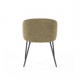 SCAUN ASTRID - METAL / LEMN / TESATURA 100% POLIESTER - VERDE ARMY BOUCLÉ - 60(L) x 76.5(h) x 60(l) - Img 8