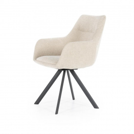 SCAUN BLISS - METAL / LEMN / TESATURA 100% POLIESTER - CREM - 59.5(L) x 88(h) x 66(l) - Img 2