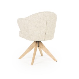 SCAUN CONNOR DONNA - LEMN DE STEJAR SI STOFA - BEJ - 61.5(L) x 60(l) x 81.5(h) cm - Img 5