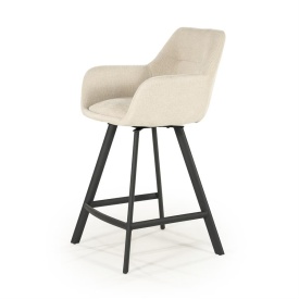 SCAUN DE BAR BLISS CU COTIERĂ - BEJ - 52(L) x 56.5(l) x 96.5(h) - Img 2