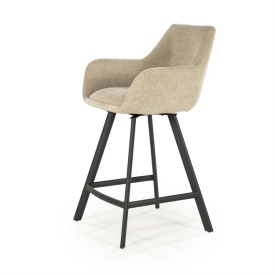 SCAUN DE BAR BLISS CU COTIERĂ - GRI TAUPE - 52(L) x 56.5(l) x 96.5(h) - Img 2