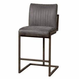 SCAUN DE BAR FERRO - METAL / MATERIAL / PLASTIC - NEGRU / ANTRACIT - 61(L) X 101(H) X 50(L)