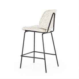SCAUN DE BAR JON - TESATURA / METAL - ALB MURDAR - 45(L) x 95(h) x 52(l) - Img 4