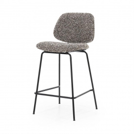 SCAUN DE BAR JON - TESATURA / METAL - TAUPE - 45(L) x 95(h) x 52(l)