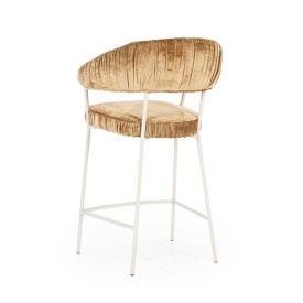 SCAUN DE BAR LIZZY FEMME - TESATURA SI METAL - GALBEN - 55(L) x 53(l) x 96(h) cm - Img 5