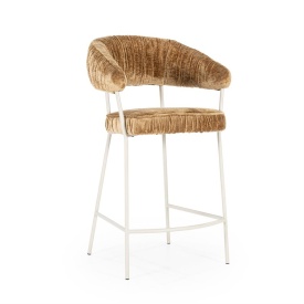 SCAUN DE BAR LIZZY FEMME - TESATURA SI METAL - GALBEN - 55(L) x 53(l) x 96(h) cm - Img 11