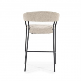 SCAUN DE BAR LUKA - POLIESTER / METAL - TAUPE - 56(L) x 90(h) x 57.5(l) - Img 6
