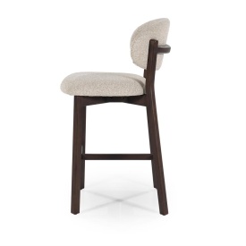 SCAUN DE BAR MIKKY MOON - TESATURA SI STEJAR - TAUPE - 53(L) x 57.5(l) x 97.5(h) cm - Img 3