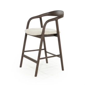 SCAUN DE BAR RAYVEN - LEMN DE FRASIN SI TESATURA - MARO - 55(L) x 61(l) x 94(h) cm - Img 2