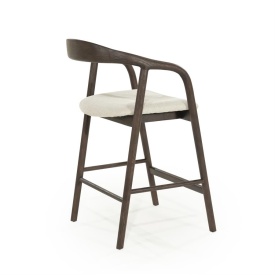 SCAUN DE BAR RAYVEN - LEMN DE FRASIN SI TESATURA - MARO - 55(L) x 61(l) x 94(h) cm - Img 8