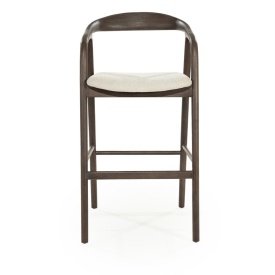 SCAUN DE BAR RAYVEN - LEMN DE FRASIN SI TESATURA - MARO - 55(L) x 62.5(l) x 104(h) cm - Img 12