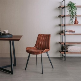 SCAUN ELJAS SAVANNAH - METAL / MATERIAL - NEGRU / MARO DESCHIS - 59(L) X 81(H) X 53(L) - Img 2