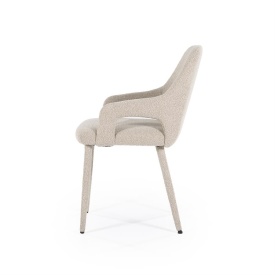 SCAUN FIKA - METAL ȘI ȚESĂTURĂ - TAUPE - 56.5(L) x 59(l) x 86(h) - Img 2