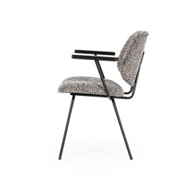 SCAUN JON CU COTIERA MAYWOOD - TESATURA SI METAL - TAUPE - 62(L) x 57.5(l) x 82(h) cm - Img 3