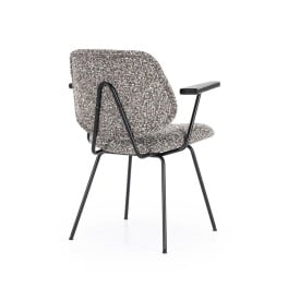 SCAUN JON CU COTIERA MAYWOOD - TESATURA SI METAL - TAUPE - 62(L) x 57.5(l) x 82(h) cm - Img 7