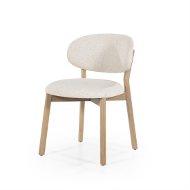 SCAUN MIKKY MOON - TESATURA SI STEJAR - BEJ - 51(L) x 59.5(l) x 79(h) cm - Img 1