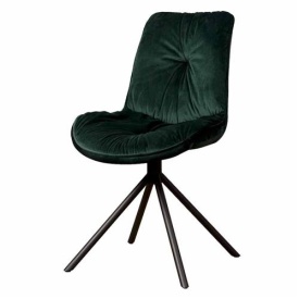 SCAUN PALMA BLUVEL - METAL / MATERIAL - NEGRU / VERDE - 63(L) X 88(H) X 51(L)