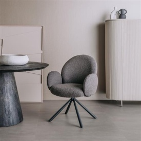 SCAUN PIVOTANT IMOLA - METAL / MATERIAL - NEGRU / ANTRACIT - 66(L) X 91(H) X 66(L) - Img 2