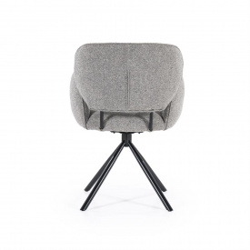 SCAUN PIVOTANT ROSALIN LUNA - METAL / LEMN / TESATURA 100% POLIESTER - GRI - 60.5(L) x 83.5(h) x 61(l) - Img 6