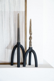 SUPORT LUMANARI RAMA MARE - ALUMINIU - NEGRU - 13.5(L) x 20.5(h) x 13.5(l) - Img 3