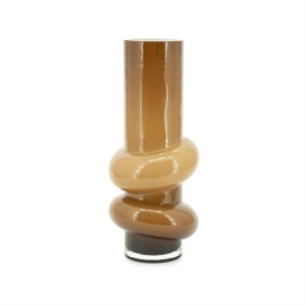 VAZĂ CURBLE MARE - MUȘTAR - 16.5(L) x 16.5(l) x 39.5(h)