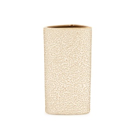 VAZĂ DOTANGLE MARE - MUȘTAR - 18(L) x 15(l) x 34(h)