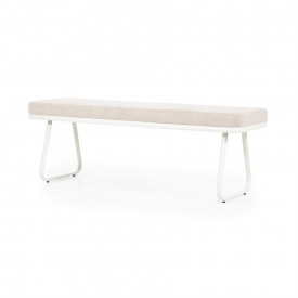 BANCHETA SKOLA - TESATURA / METAL - BEJ - 140(L) x 48(h) x 42(l) - Img 1
