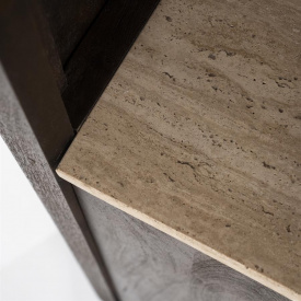 BIBLIOTECA LIO - DIN LEMN DE MANGO [FSC] SI TRAVERTIN - MARO - 120(L) x 200(h) x 41(l) - Img 4