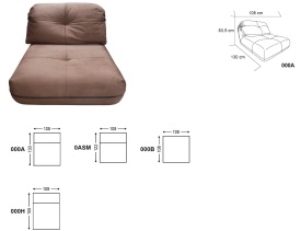 CANAPEA BIG PAPPY - 324(L) x 83.5(h) x 155(l) cm - Img 9