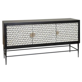 COMODA BRENDOLA - LEMN / OS - ALB / NEGRU - 160(L) x 80(h) x 45(l)
