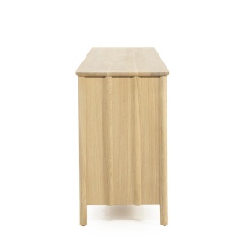 COMODA JAKE - LEMN SI FURNIR DE STEJAR - NATURAL - 183(L) x 47(l) x 80(h) cm - Img 3