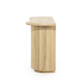COMODA JOSH - LEMN SI FURNIR DE STEJAR - NATURAL - 180(L) x 50(l) x 80(h) cm - Img 3