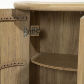 COMODA JOSH - LEMN SI FURNIR DE STEJAR - NATURAL - 180(L) x 50(l) x 80(h) cm - Img 8