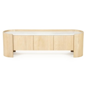 COMODA TV DON - LEMN DE STEJAR SI MARMURA - MARO - 165(L) x 45(l) x 50(h) cm