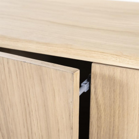 COMODA TV HARVEY CU 4 USI - DIN LEMN DE STEJAR SI FURNIR [FSC] - NATURAL - 170(L) x 50(h) x 40(l) - Img 7