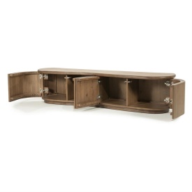 COMODA TV JOSH - LEMN SI FURNIR DE STEJAR - MARO - 180(L) x 42(l) x 43(h) cm - Img 7
