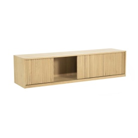 COMODA TV MILO - LEMN SI FURNIR DE STEJAR - NATURAL - 180(L) x 42(l) x 43(h) cm - Img 5