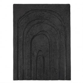 DECORATIUNE PENTRU PERETE ECO - MIX RECICLAT & MDF - NEGRU - 60(L) x 80(h) x 3(l) - Img 1