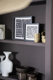DECORATIUNE PENTRU PERETE TRIQ ( SET DE 2 ) - LEMN - ALB/NEGRU - 35(L) x 5(h) x 35(l) - Img 6