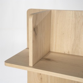 DULAP PATRAT RENEE - FURNIR DE STEJAR - NATURAL - 105(L) x 105(l) x 30(h) cm - Img 9