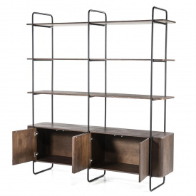 DULAP /RAFT JAMES - DIN LEMN DE MANGO [FSC] / METAL - MARO - 190(L) x 210(h) x 46.5(l) - Img 8